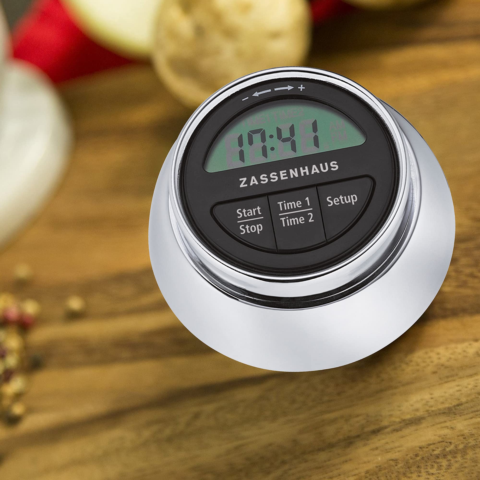 Zassenhaus Magnetic Retro Digital Kitchen Timer, 2.75-Inch, Silver