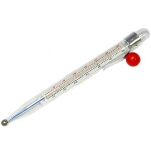 chef craft select candy thermometer, 8 inches in length, off-white