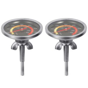yardwe meat temperature gauge 2pcs thermometer temperature gauge temperature meter temperature indicator household barbecue tool stainless steel oven temperature monitor