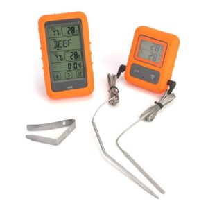 portable wireless thermometer ts-tp20 wireless remote digital double needle probe display digital cooking food meat thermometer