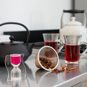 Paradox Tea Timer with Reverse Granulate Flow Pink