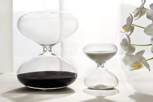 30 & 5 minute gravity hourglasses - time management set - deep black & snow white