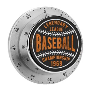 kitchen timer black baseball magnetic countdown clock for cooking teaching studying