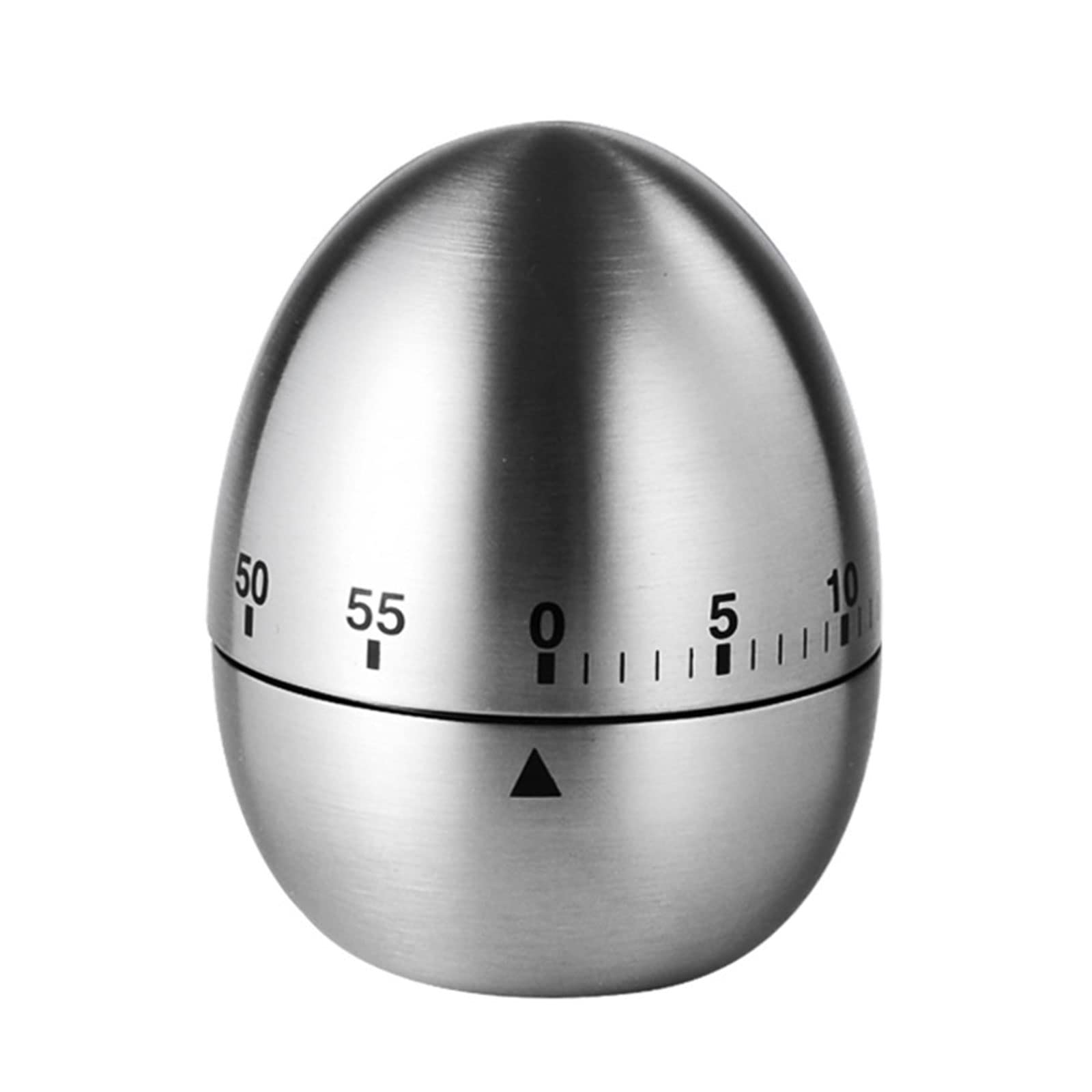 ALI2 Egg Mechanical Timer Stainless Steel Kitchen Timer Alarm 60 Minutes Count Down Timer for Cooking Learning Yoga Exercise