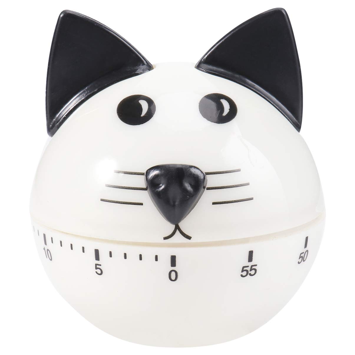 1Pc Manual Timer Plastic Lovely Kitchen Timer Cat Shaped Mechanical Timer Adorable Reminder Cartoon Cooking Timer Cooking Cooking Clock Timer Supplies Mechanical Timer