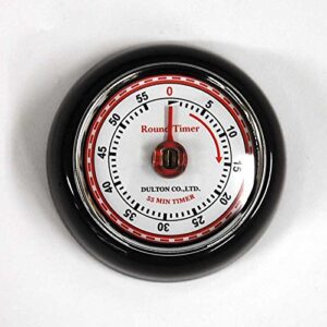 Dalton 100-189BK Kitchen Timer with Magnet, Black, Height 1.2 x Diameter 2.8 inches (30 x 70 mm)