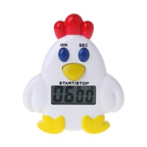 helyzq kitchen timer cute cartoon chicken electronic lcd digital countdown kitchen timer cooking baking helper 100 minutes reminder