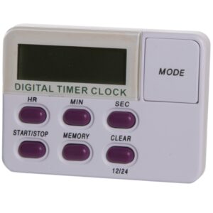 sp bel-art, h-b durac single channel electronic timer with memory and clock and certificate of calibration (b61700-3000)