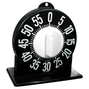 tactile long ring low vision timer with stand - black dial