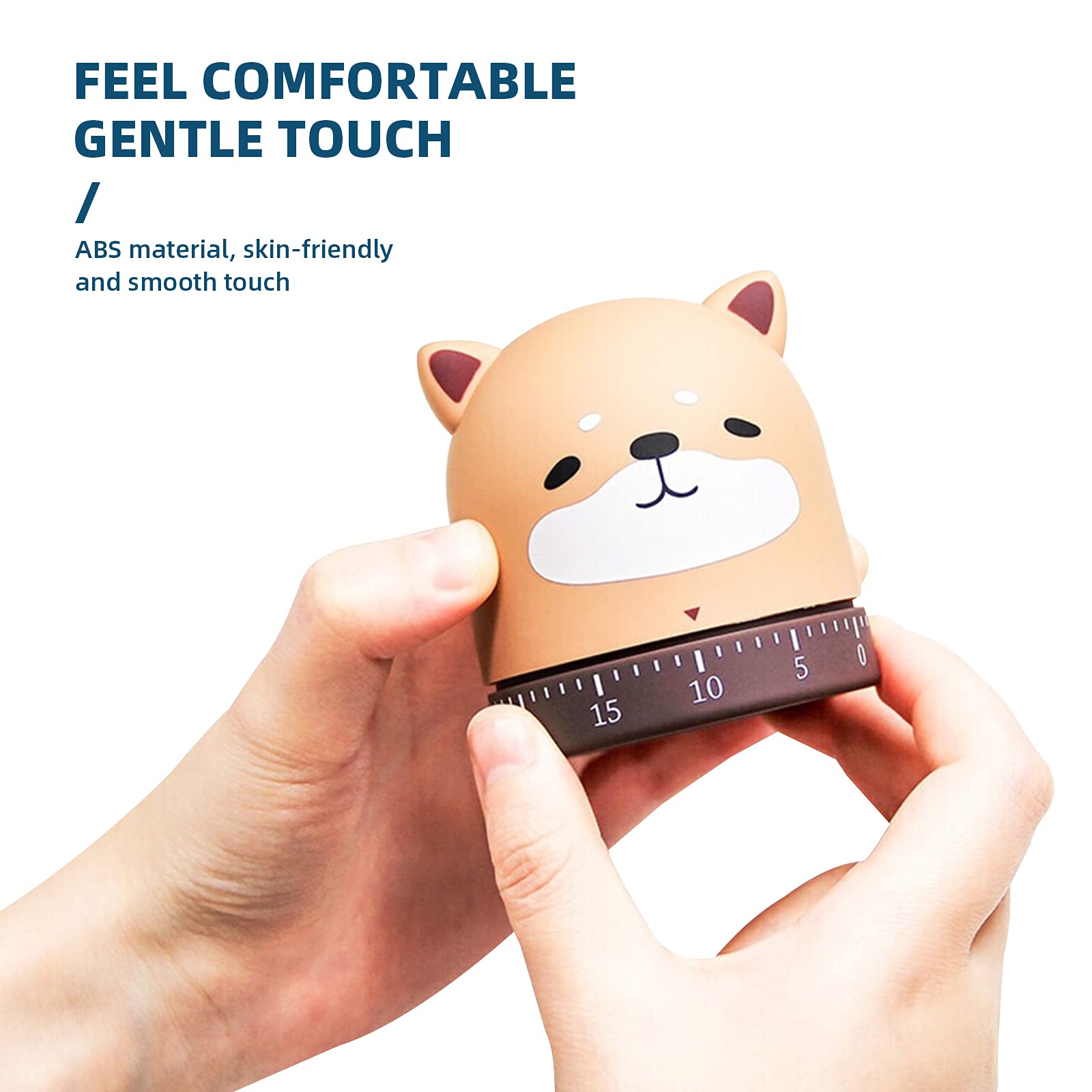 VideoPUP Cute Mechanical Timer Carton Zoo Mechanical Timer Dog Kitchen Timer Time Management for Cooking Meeting Baking Yoga Study Fitness Exercise Homework(Dog)