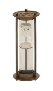 deco 79 aluminum timer with water tube, 3" x 3" x 8", brown