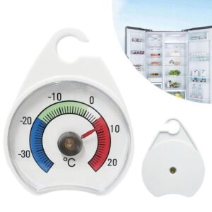 tsugar refrigerator thermometer, -30~30°c/-20~80°f indicator thermometer, classic fridge thermometer large dial with red indicator thermometer for freezer cooler with hanging hook