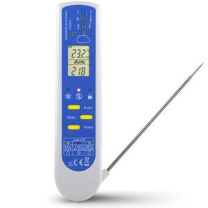 metris instruments food cooking meat thermometer digital infrared instant read with probe for kitchen, outside grill, bbq smoker, model tct303f-nsf nsf approved