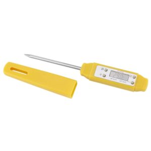 Sorand Food Thermometer, 1Pc Instant Reading Digital Food Thermometer Kitchen Cooking BBQ Meat Probe BBQ Catering Supplies Thermometer (Yellow)
