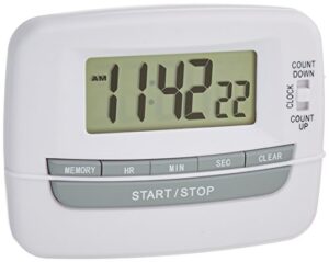 sammons preston large digit handheld timer, portable or mountable alarm timer with lcd display, magnetic cooking timer with pocket clip, countdown clock kitchen aid with big numbers & large screen