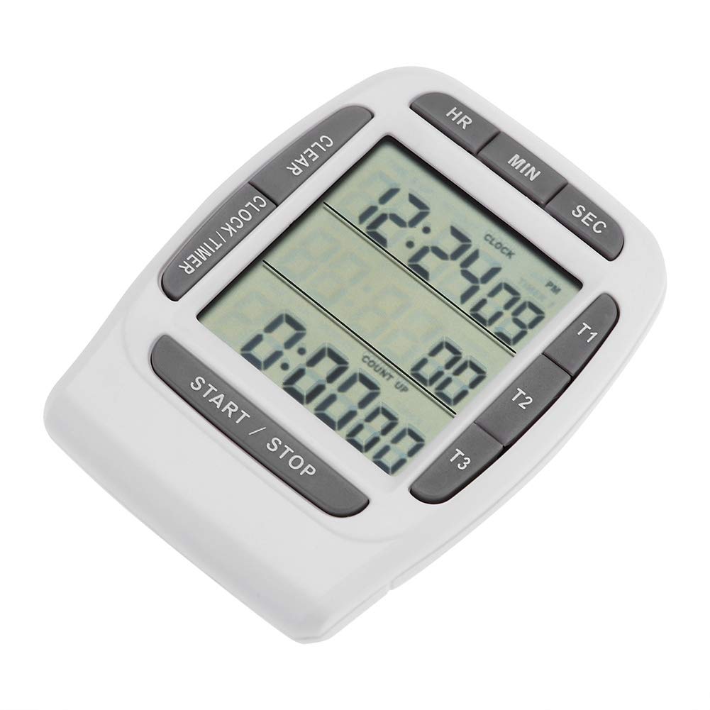 Multi-channel Timer, Portable Digital Multi-channel 3 Channels LCD Timer Accurate Timing Countdown Clock