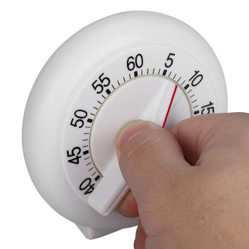 Kitchen Timer 60 Minutes Round Shape Timer Kitchen Cooking Mechanical Counter Alarm Clock for Cooking Game Timers Titness Exercising