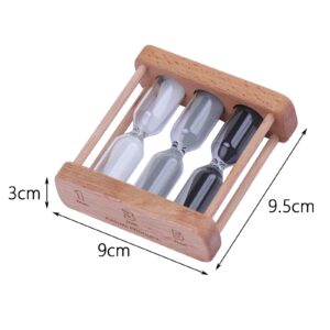 MagiDeal Wooden Sand Timer, Visual Sand Clock Timer Mini Sand Timer Wood Frame Hourglass Sandglass Timer for Games Kitchen Cooking Office Decor