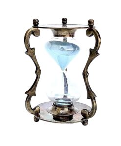 sand timer maritime antique brass sand timer with compass hour glass for desk/table sand timer decorative item carrieble lightweight ideal for gift by handicraft bulls