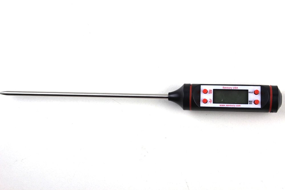 Savoury USA Cooking Thermometer - Digital Thermometer - Food Thermometer - Meat Thermometer - Instant Read Thermometer - Best Thermometer for all Food, BBQ, Candy, Sugar, Grill and Liquid.