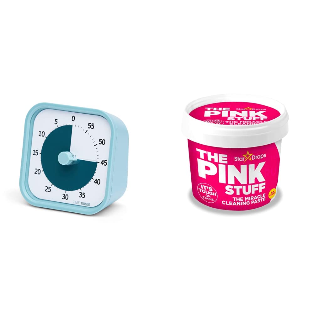 TIME TIMER Home MOD Visual Timer (60 Minute) and The Pink Stuff Miracle Cleaning Paste