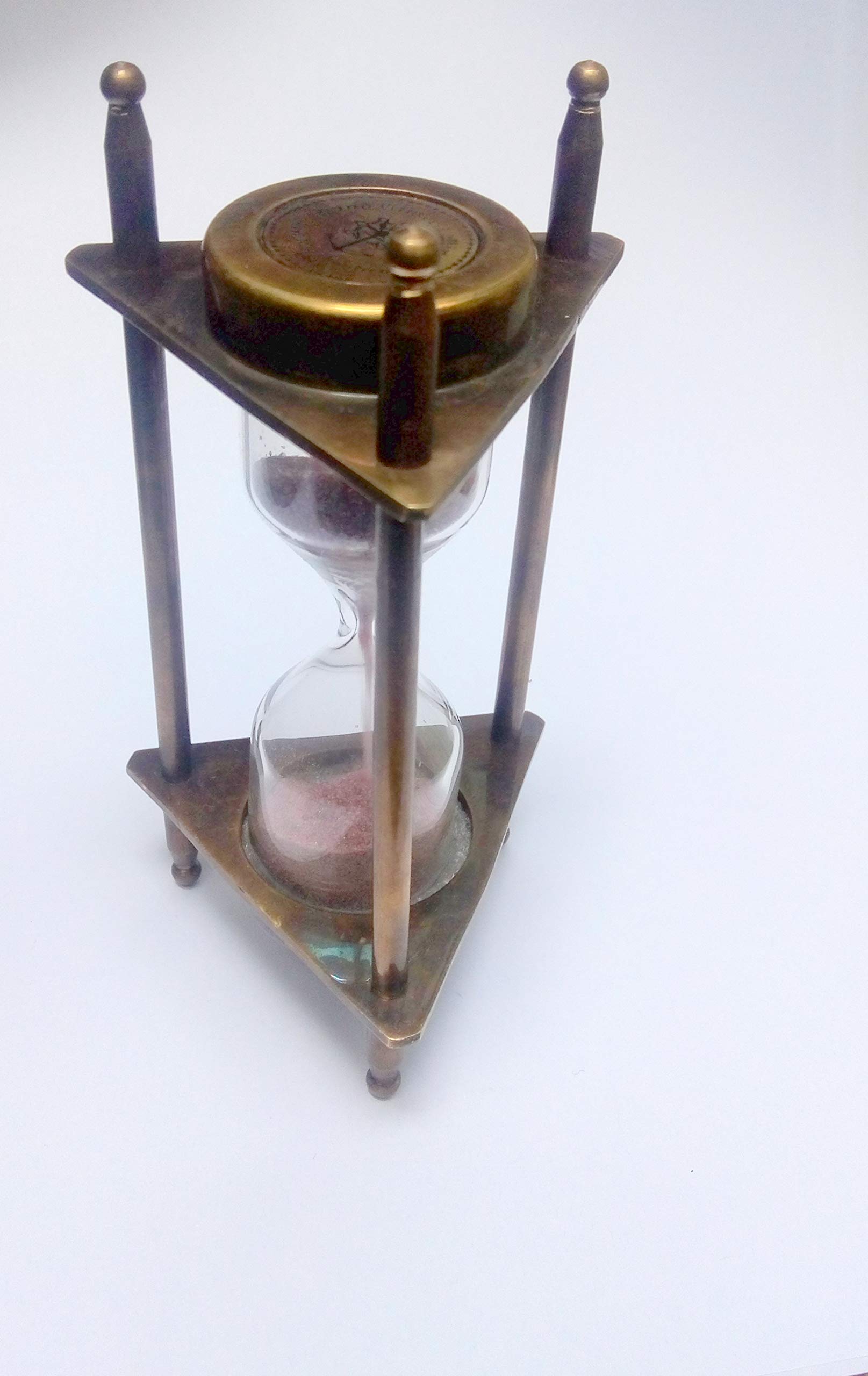 MERIDIAN NAUTICALS Brass Sand Timer Nautical Antique Vintage Item Replica Hour Glass Maritime Item