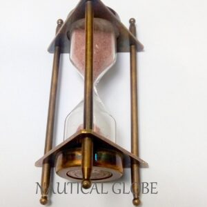 MERIDIAN NAUTICALS Brass Sand Timer Nautical Antique Vintage Item Replica Hour Glass Maritime Item