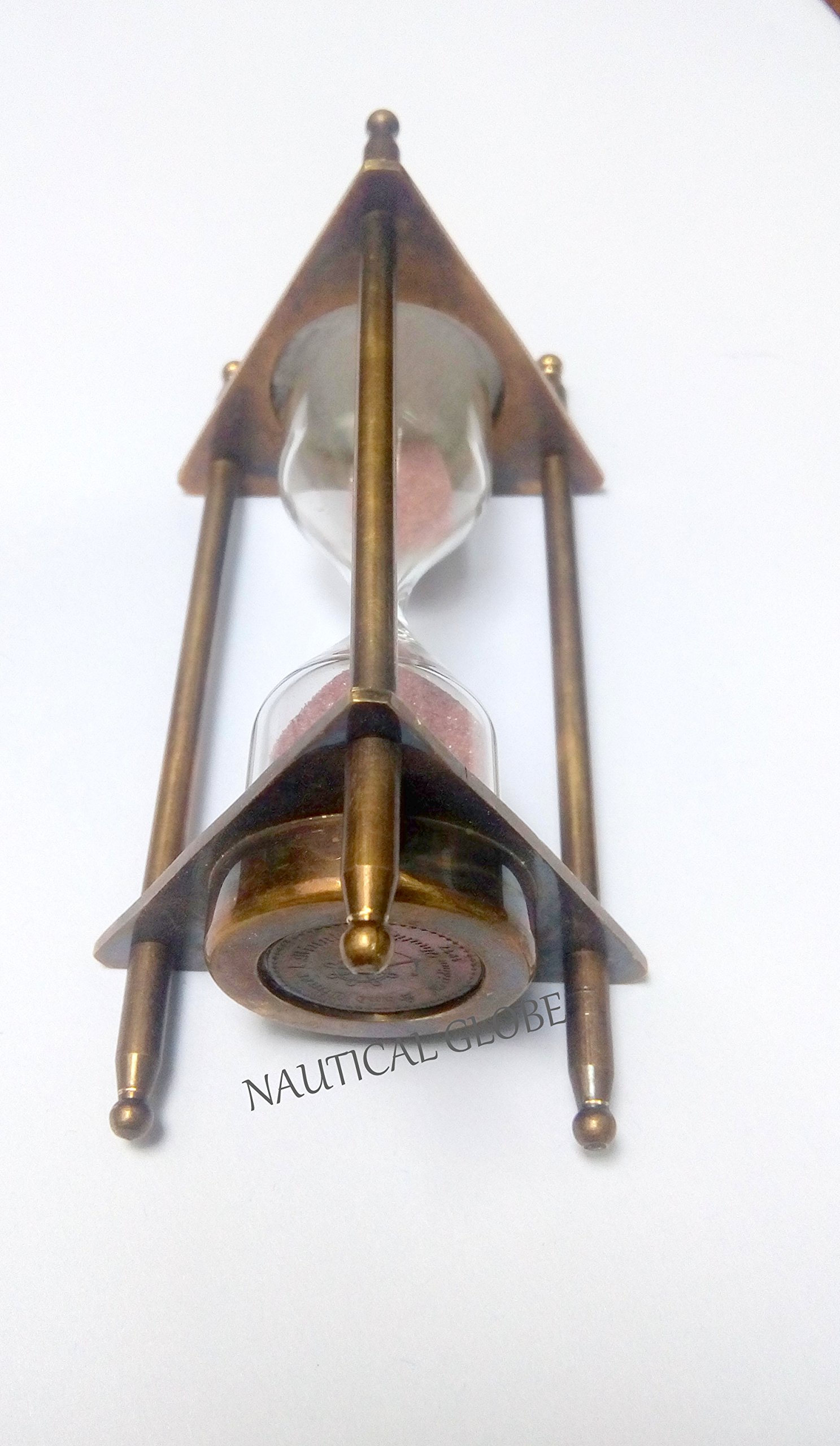 MERIDIAN NAUTICALS Brass Sand Timer Nautical Antique Vintage Item Replica Hour Glass Maritime Item