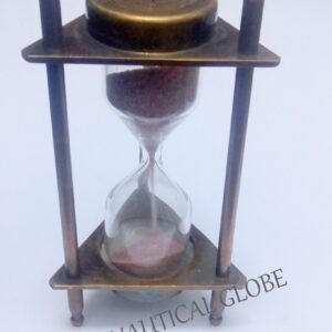 MERIDIAN NAUTICALS Brass Sand Timer Nautical Antique Vintage Item Replica Hour Glass Maritime Item