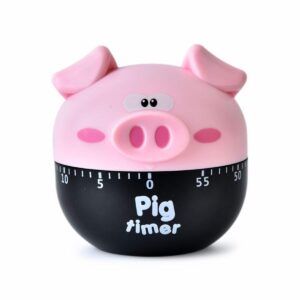 kitchen egg timers,cute piggy 0~60 minutes mechanical rotation timer for kids