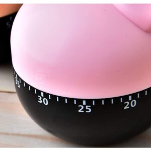 Kitchen Egg Timers,Cute Piggy 0~60 Minutes Mechanical Rotation Timer for Kids