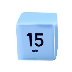 cyhomelife cube timer, kitchen timer kids timer exercise timer gravity sensor flip timer for workout timer, meditation timer, pomodoro timer, time management and countdown settings timer, blue