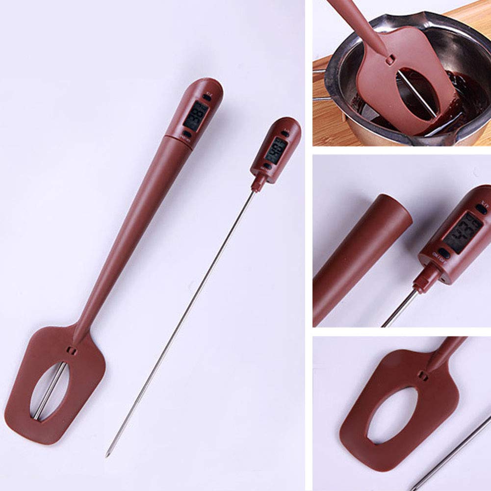 Scraper Kitchen Food Silicone Electronic Gadgets Long Probe Baking Spatula Tools Chocolate Digital Barbecue Portable Cooking