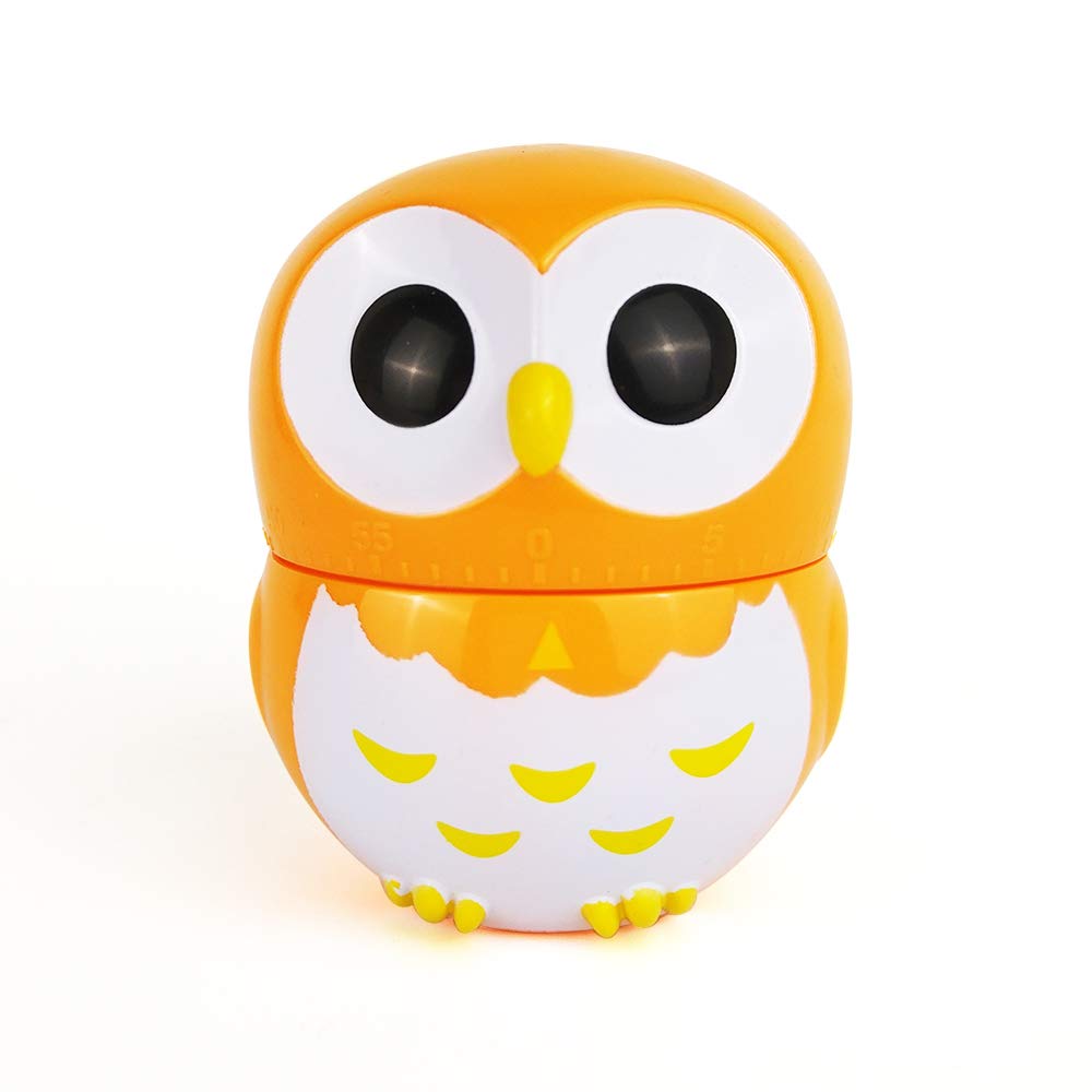 Time Vanguard Countdown Timer Cute Cartoon Animal Shape for Kids (Orange Owl)