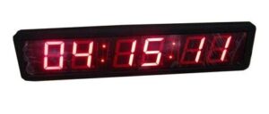 goodreliish 2.3" high character led wall clock digital countdown and up timer by ir remote control, red