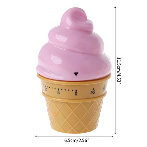 HELYZQ Ice Cream Mechanical Kitchen Timer Cooking Countdown Timer Clock Kitchen Gadgets Tool Kitchen Cooking Timer