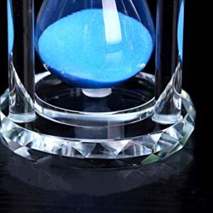 15 Minute Kitchen timer, Blue Elegant Crystal Sand Timer Egg Hourglass For Kids Home School