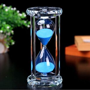 15 minute kitchen timer, blue elegant crystal sand timer egg hourglass for kids home school