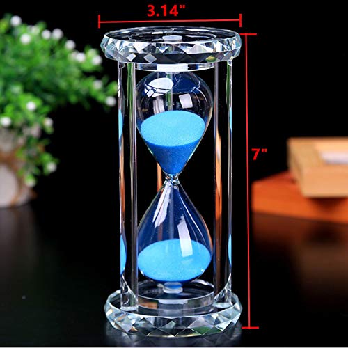 15 Minute Kitchen timer, Blue Elegant Crystal Sand Timer Egg Hourglass For Kids Home School