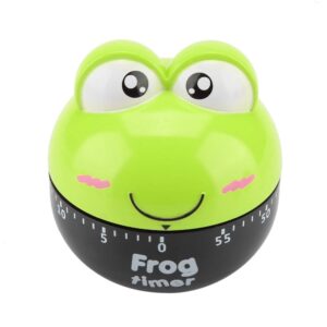 Kitchen Timer Cartoon Animal Shape Kitchen Timer Mechanical Counters Clock for Cooking Timing Tool (Green)