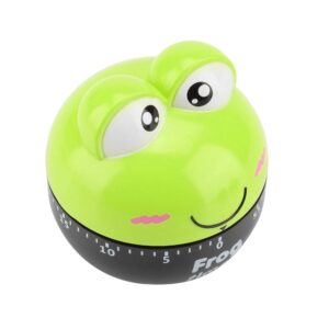 Kitchen Timer Cartoon Animal Shape Kitchen Timer Mechanical Counters Clock for Cooking Timing Tool (Green)