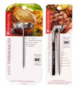 cooking thermometers set, classic analog meat and instant read kitchen and food safety