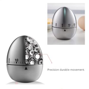 Beetoo Egg Timer, Mechanical Egg Kitchen Timer, Stainless Steel Egg Timer, Egg Kitchen Timer Cute Manual for Cooking Learning