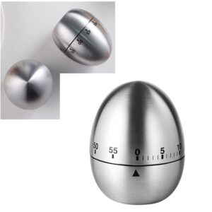 Beetoo Egg Timer, Mechanical Egg Kitchen Timer, Stainless Steel Egg Timer, Egg Kitchen Timer Cute Manual for Cooking Learning