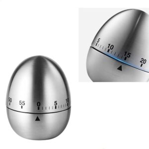 Beetoo Egg Timer, Mechanical Egg Kitchen Timer, Stainless Steel Egg Timer, Egg Kitchen Timer Cute Manual for Cooking Learning