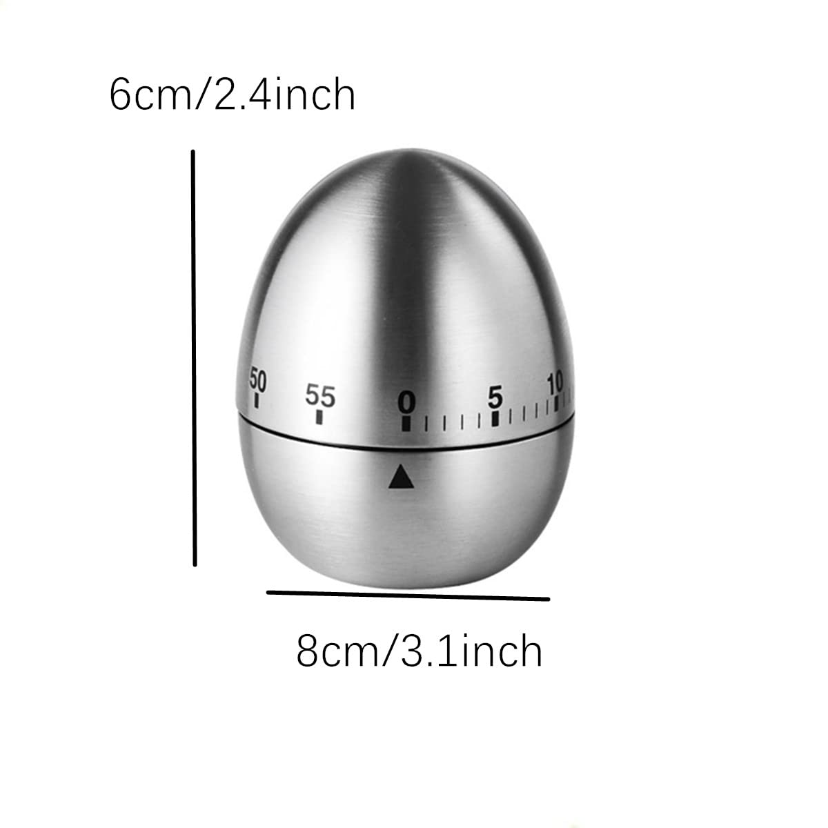 Beetoo Egg Timer, Mechanical Egg Kitchen Timer, Stainless Steel Egg Timer, Egg Kitchen Timer Cute Manual for Cooking Learning