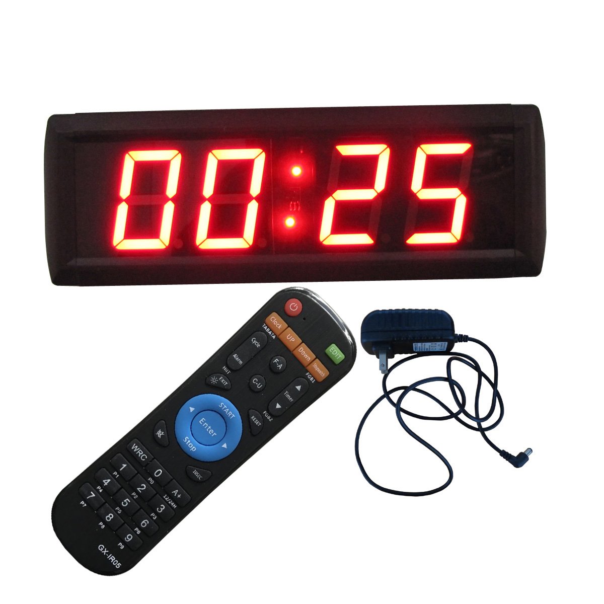 Ledgital 2.3" Countdown Timer with Real Time Clock LED Digital Wall Clock Brightness Adjustment