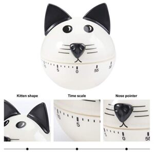 Angoily 1pc Kitchen Timer Animal Timer Kids Timer Minutes Alarm Mechanical Minute Timer Visual Timer Toddler Alarm Clock Cooking Reminder White Counter Plastic Outside to Rotate Household