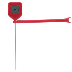 Food Thermometer 360 Degree Rotating Digital Electronic Meat Thermometer High Precision Temperature Measurement Tool for Barbecue Kitchen(Red)