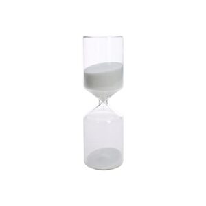 WONDROUS' DECO 60 Minutes Hourglass Sand Timer, Large 10 Inch Glass Sand Clock for Home, Kitchen, Office Desk Decoration, Valentine’s Day Gift, White-60min